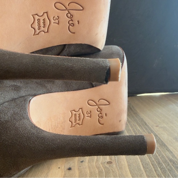 Joie Jemina Over the Knee Suede Boots Dark Taupe Size 7 - Picture 7 of 11